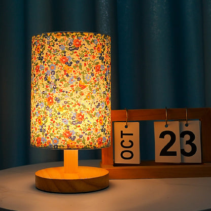 Nordic Wood Fabric Table Lamp