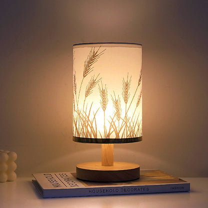 Nordic Wood Fabric Table Lamp