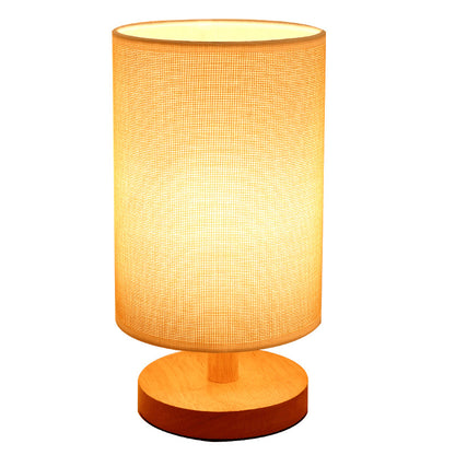 Nordic Wood Fabric Table Lamp