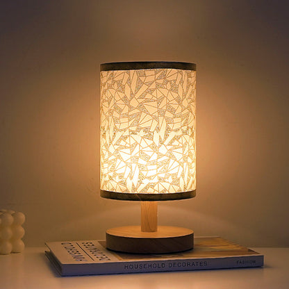 Nordic Wood Fabric Table Lamp